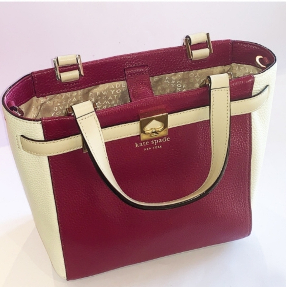 kate spade New york Raspberry/Cream Tote Bag